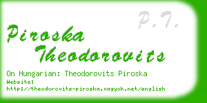 piroska theodorovits business card